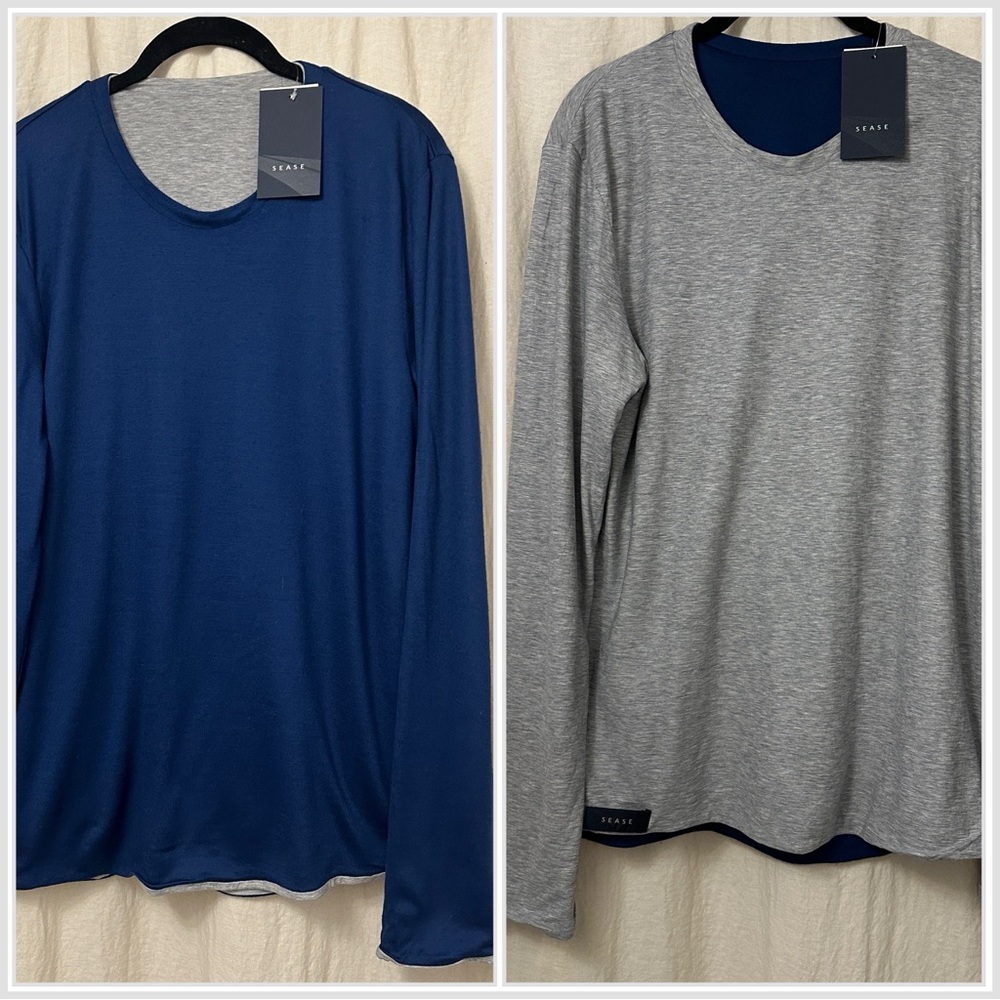 Sease Reversible Sweater - Blue/Gray